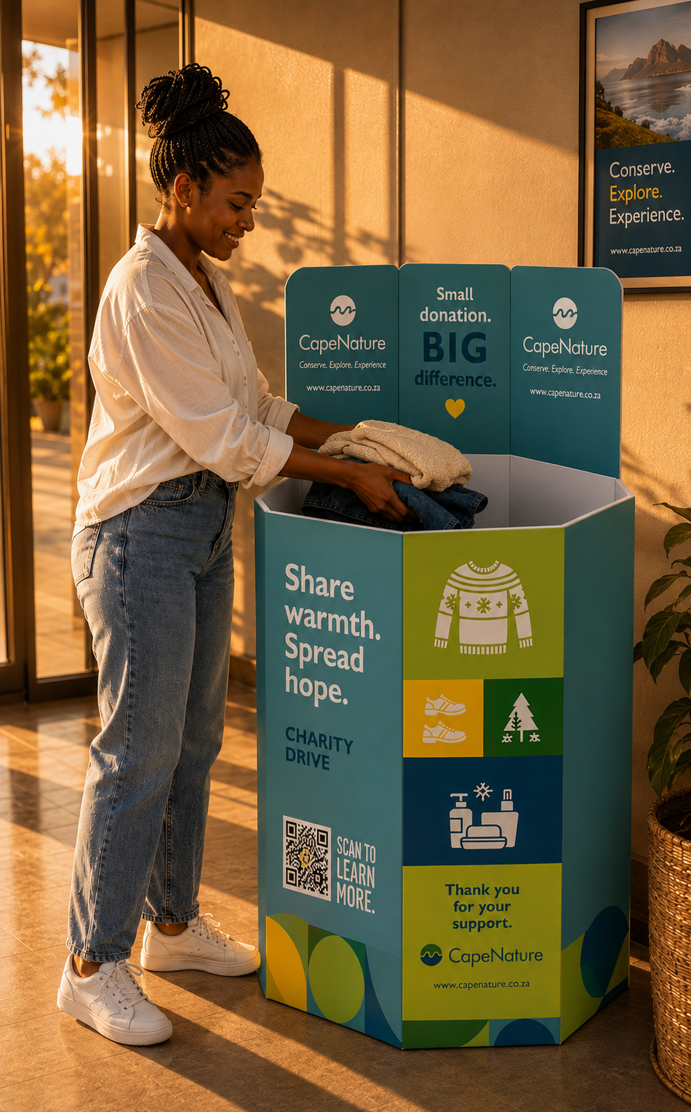CapeNature charity drive donation collection bin