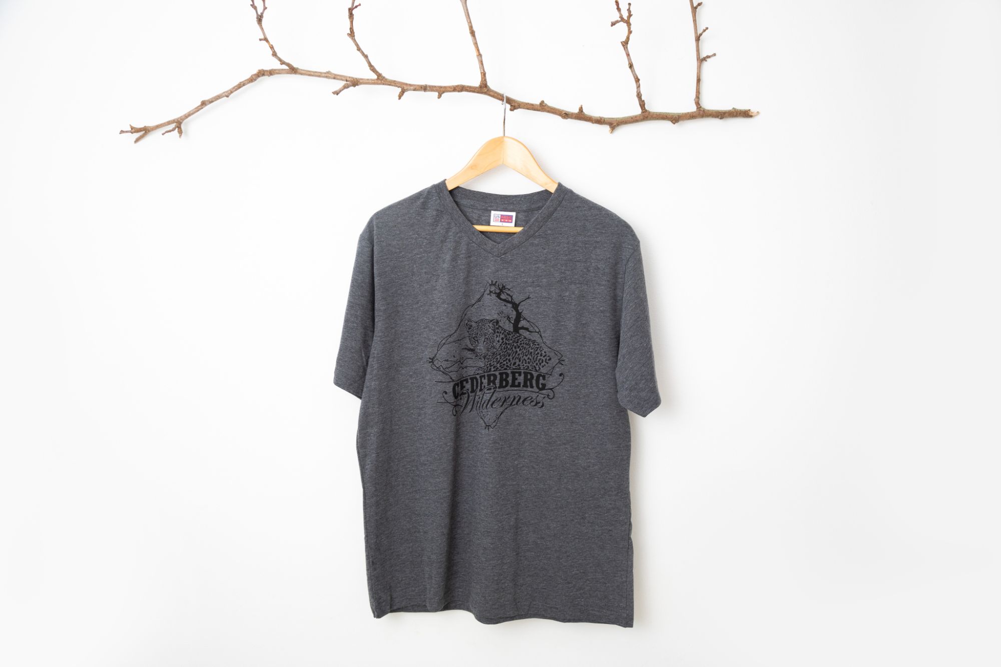 Mens T shirt Cederberg Logo Grey Mens T shirt Cederberg Logo Grey