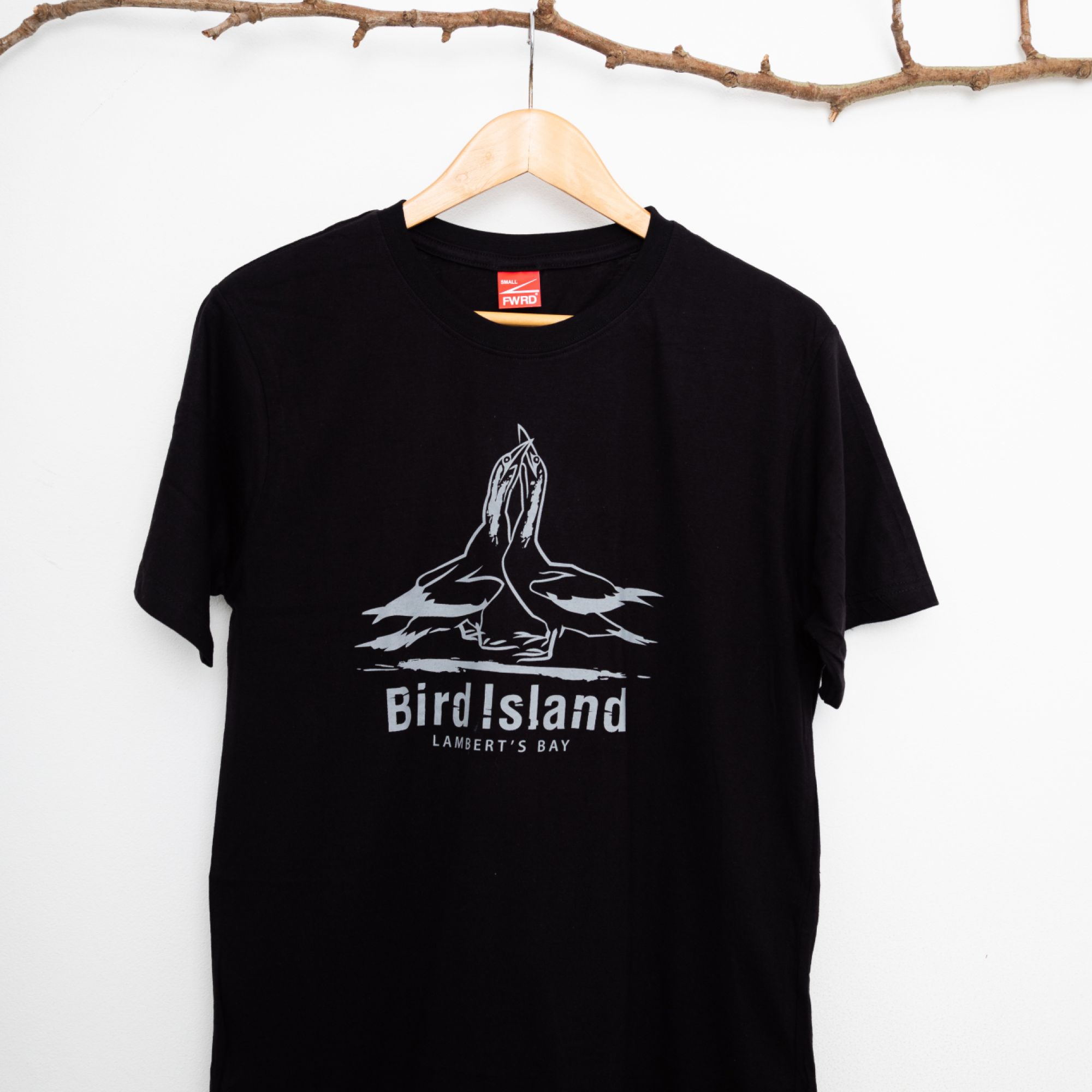 Mens tshirt Bird Island logo Black