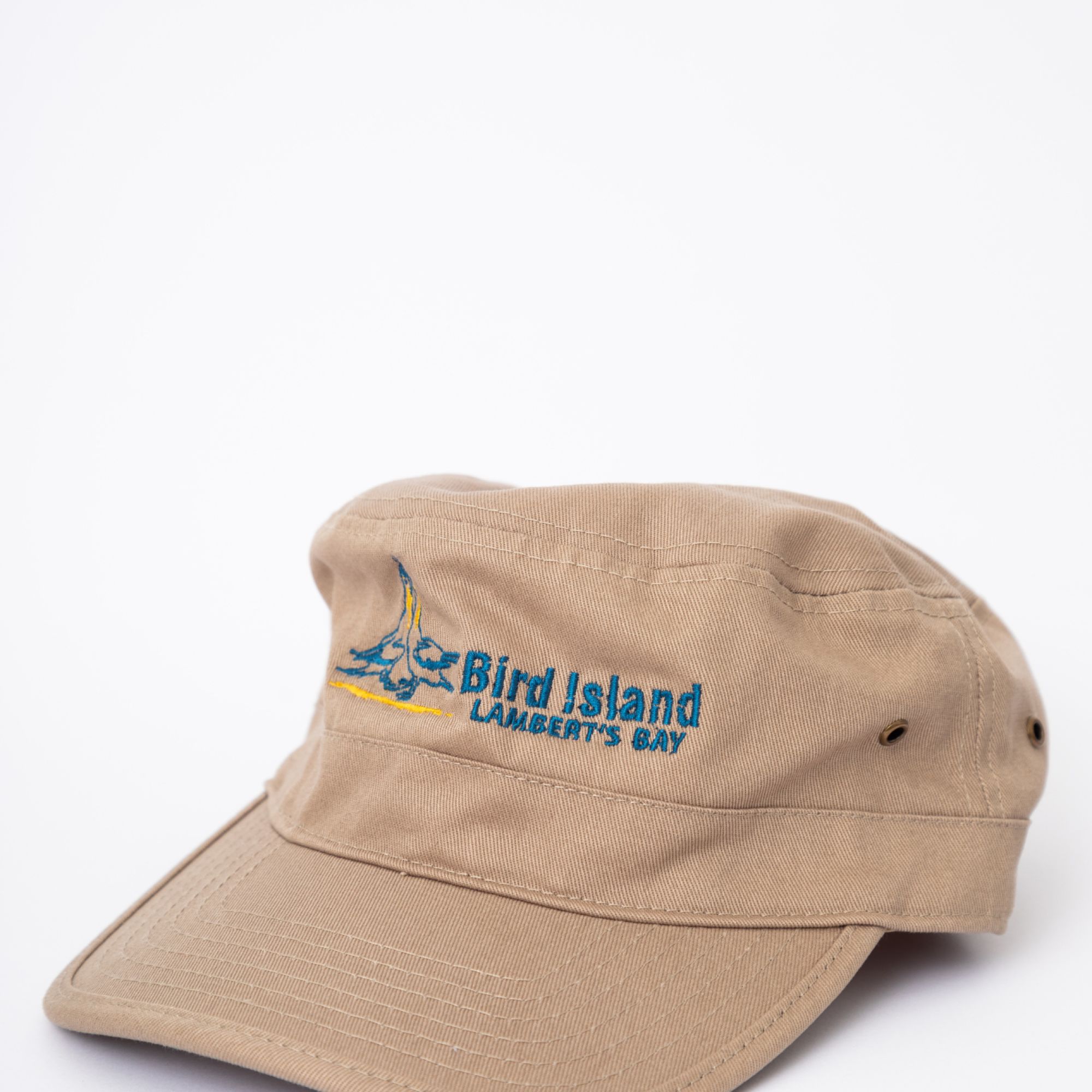 Peak hat Bird Island Logo Brown